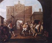William Hogarth At the city gate of Calais Sweden oil painting artist